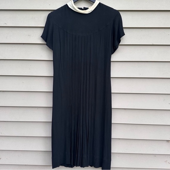 Vintage Dresses & Skirts - 1940s dress black vintage small